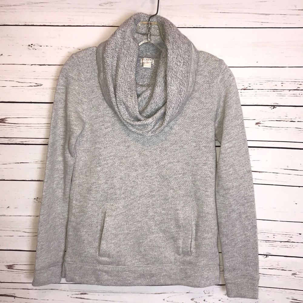 J. Crew funnel neck gray sweatshirt with pocket